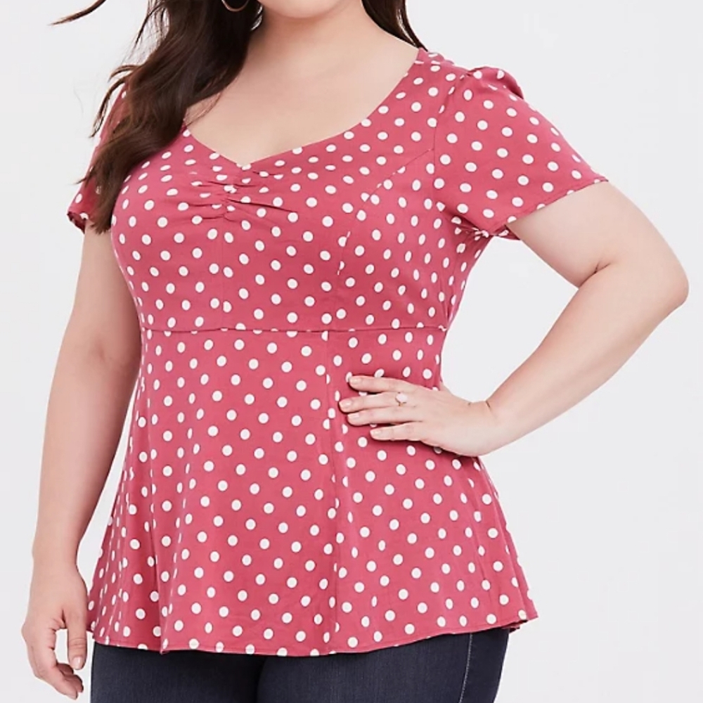 Torrid Polka For Babydoll Top
